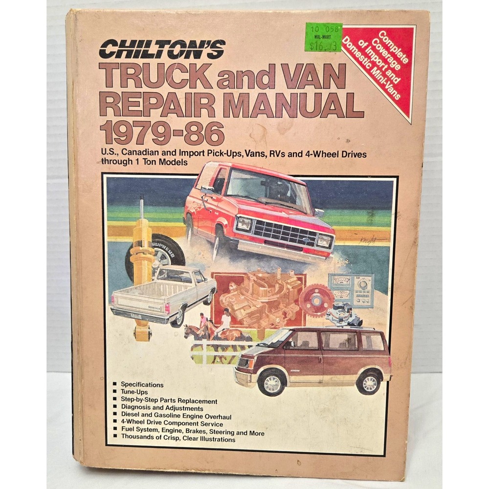 Vintage Chilton's Truck and Van Repair Manual 1979-1986 Hardcover Part No. 7655